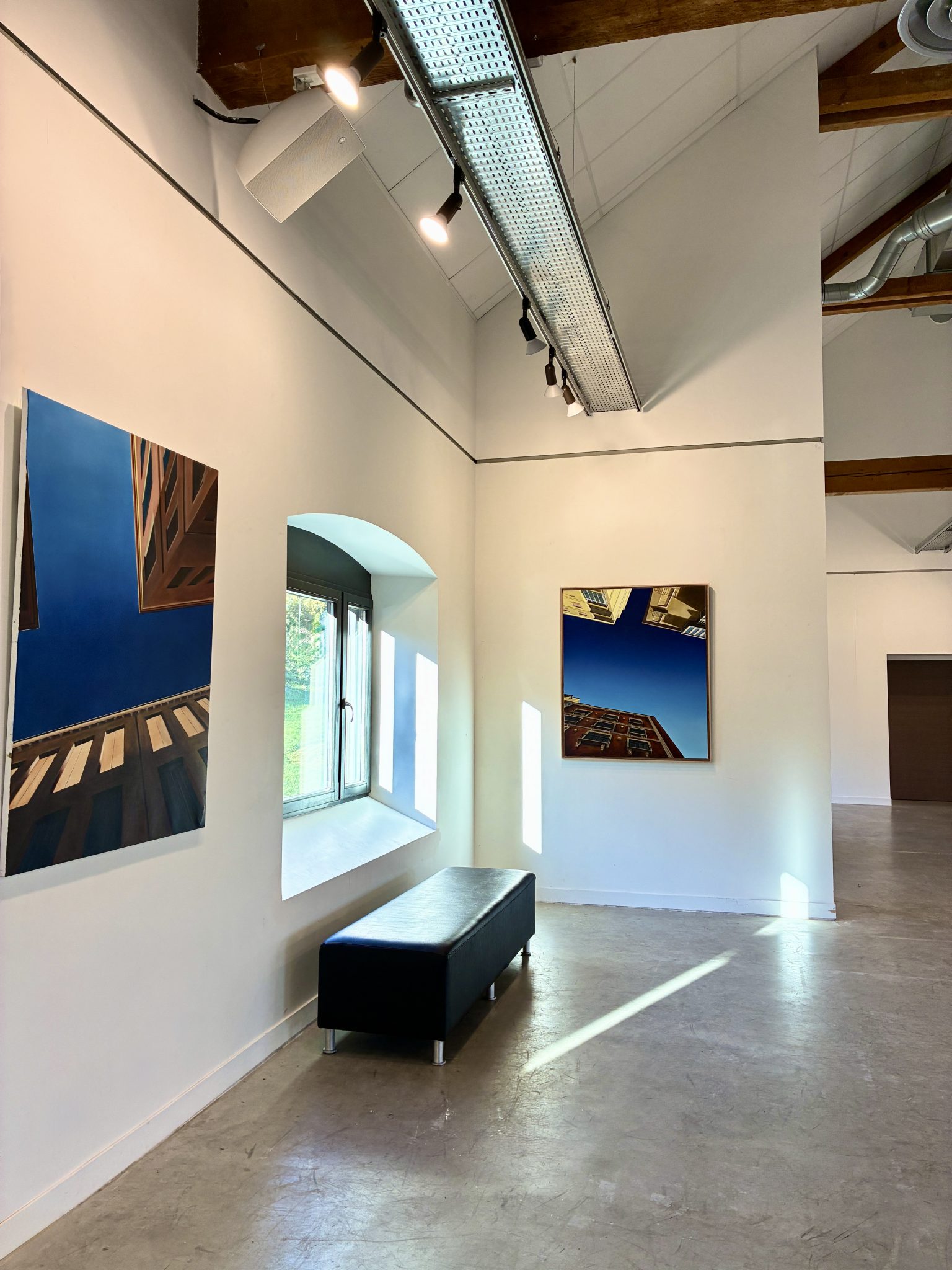 Peinture contemporaine d’Alexandre Lichtblau – détail d’un paysage abstrait présenté dans l’exposition « Ce que le ciel ne dit pas ».