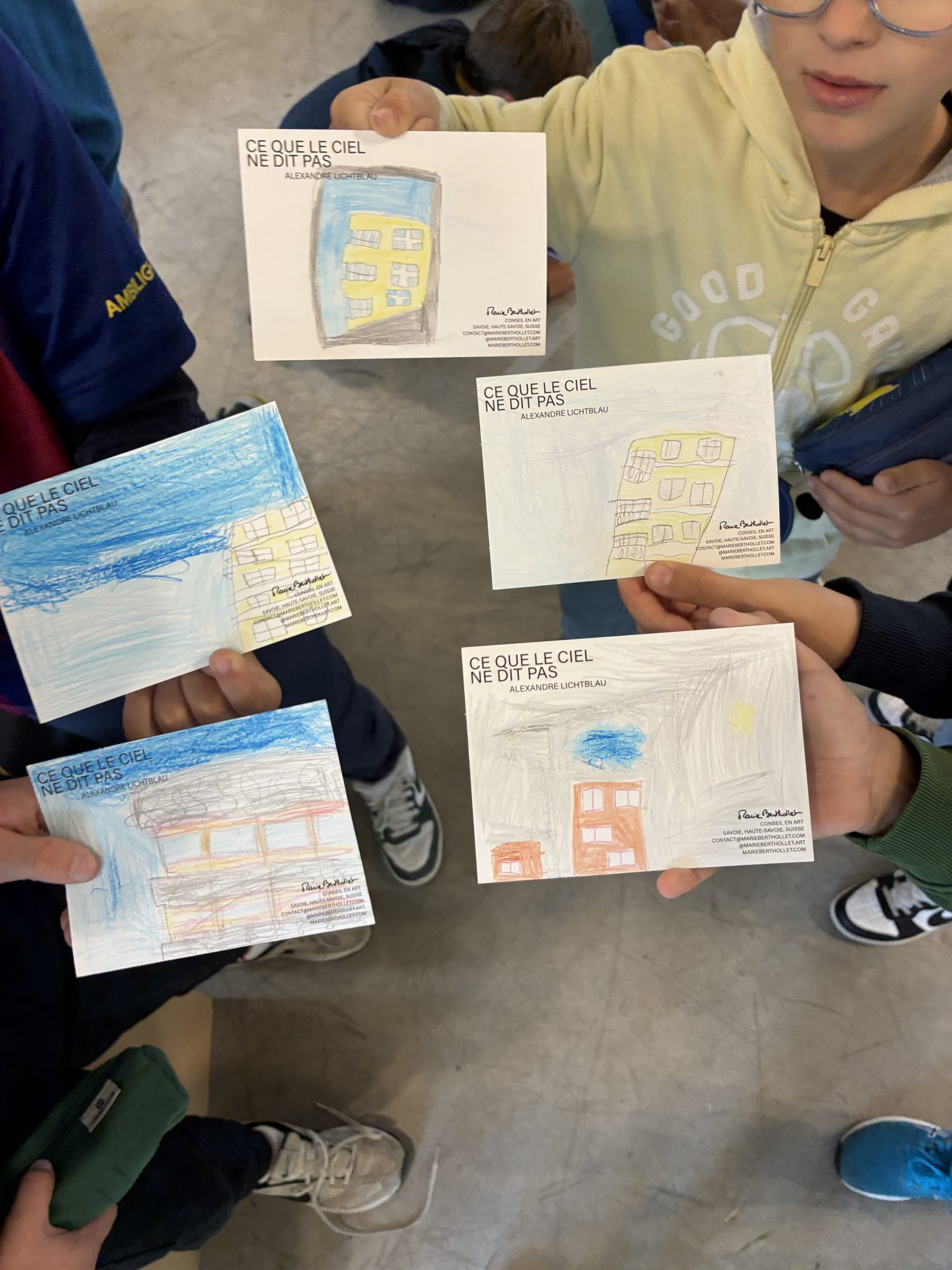 Atelier pédagogique autour de l’exposition « Ce que le ciel ne dit pas » – découverte de l’art contemporain avec Alexandre Lichtblau.